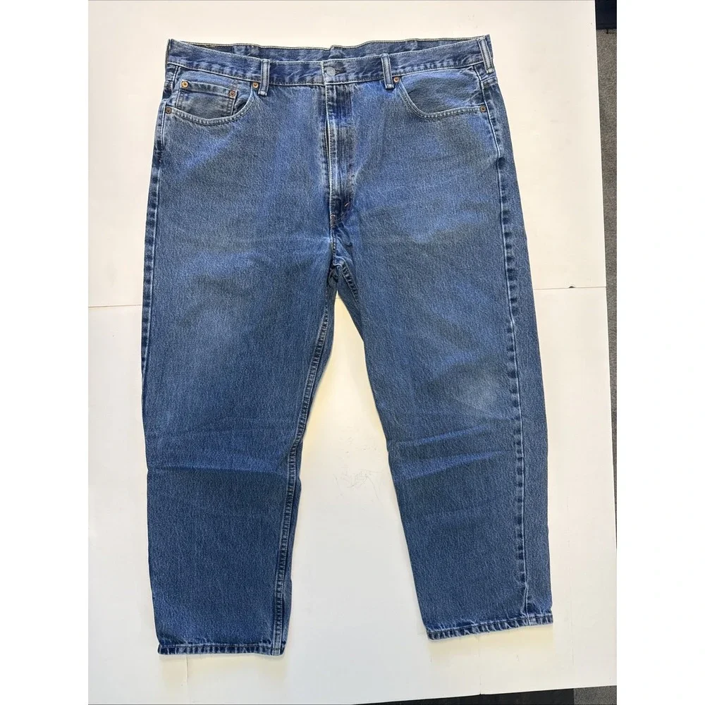Levis 550 Jeans‎ Mens 44x29 Blue Relaxed Fit Straight Leg Medium Wash